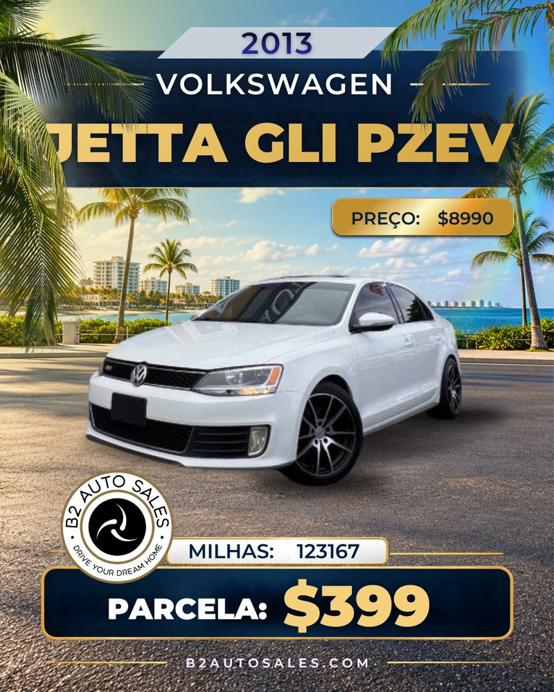2013 Volkswagen Jetta GLI inventory creative from the B2 Auto Sales project